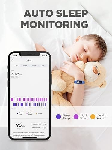 BIGGERFIVE Vigor 2 Kids Fitness Tracker Watch for Girls Boys Ages 5-12, IP68 Waterproof, Activity Tracker, Pedometer, Heart Rate Sleep Monitor, Calorie Step Counter Watch thumbnail 5