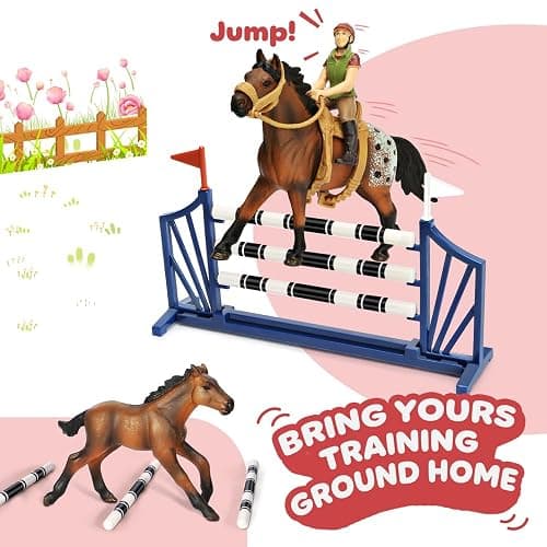 KIDBEST Horse Stable Playset, Horse Toys Set for Girls and Boys with Rider, Farm Animal Figurines Barn Toys, Pretend Play for Kids 3-5 6 7 8-10 Birthday Gifts thumbnail 5