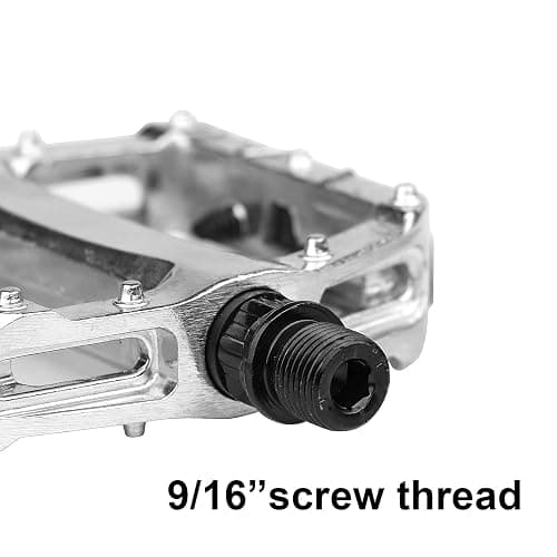 AVASTA Bike Pedals, Aluminum Alloy Bicycle Pedals with Reflector for Mountain Bike Road Bike and Other Bicycles,Threads Size 9/16 Inch thumbnail 2