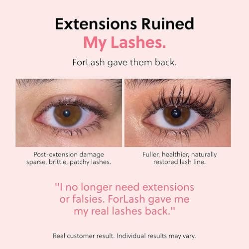 ForChics Eyelash Growth Serum - Prostaglandin-Free Lash Enhancing for Longer, Thicker Lashes and Brows- Natural Formula, Visible Results in 2 Weeks Vegan, Hormone-Free, 0.10 Fl. Oz, 3ml thumbnail 10