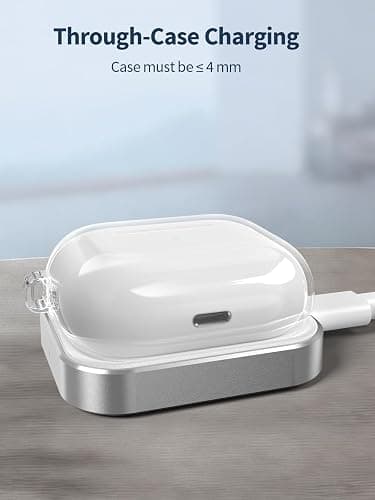 AirPods Pro Charger, Wireless Charging Station for AirPods Pro 3/ Pro 2/Pro, Wireless Charger for Airpods 4 (with Active Noise Cancellation)/ 3rd/ 2rd, White thumbnail 6