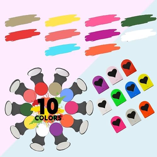 COLAYERIST Hair Chalk for Girls Washable, 10PCS Temporary Hair Color for Kids Adults, Temporary Hair Dye Wax Kids Makeup, Great Christmas Birthday Gifts for 6-13 Year Old Girl (Red etc.) - Blonde+Pink+Sky Blue+Orange+Rose Red+Deep Green+Purple+Bright Red+Gray+White thumbnail 3