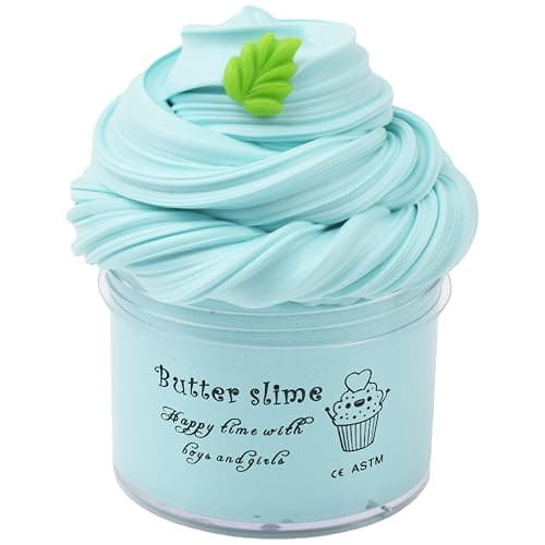 Sky Blue Butter Slime, Stress Relief Scented Slime Toy for Girls Boys, Non-Sticky, Party Favors, Prize, School Education, Birthday Gifts(7oz 200ML) - Image 1
