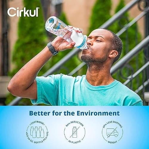 Cirkul 22oz Clear Plastic Bottle with 3 No Sugar, 0 Cal Flavored Water Sips thumbnail 9