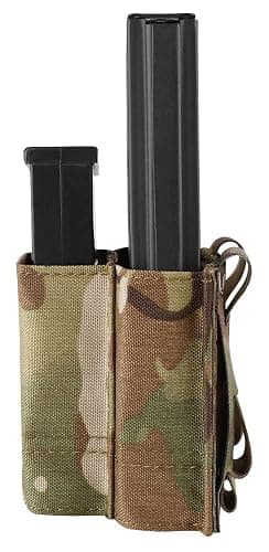 KRYDEX 5.56mm Magazine Pouch + 9mm .45 Pistol Mag Pouch Combo MOLLE Mag Holders with Quick Release Mag Pouch Insert thumbnail 3