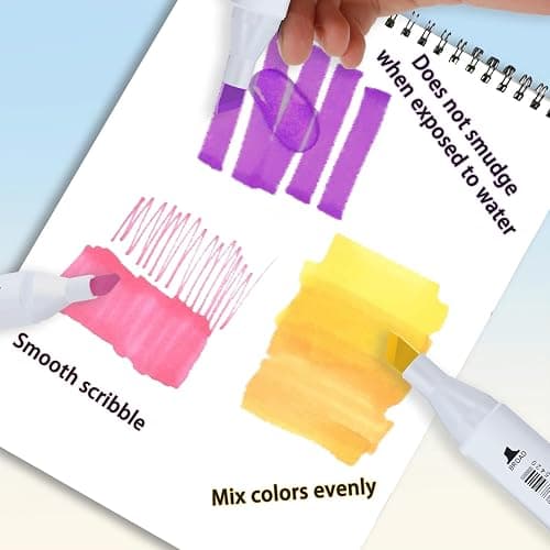 ZYYEO Alcohol Markers Pens,80 Colors Dual Tip Art Markers for Adults, Drawing with Non-Blending,Coloring,Sketching, Wide Chisel and Fine Tip Equipped with Black Suitcase thumbnail 4