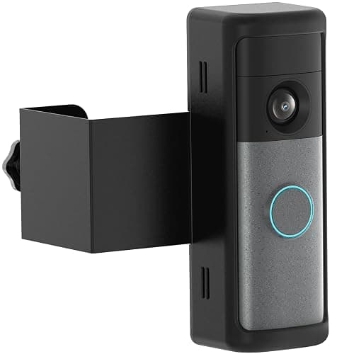 Anti-Theft Ring/Blink Doorbell Mount for 2026 Newest Ring Battery Doorbell/Plus/Pro (2nd Gen), No-Drill Camera Doorbell Kits, Non-Blocking Motion Sensor, Accessories for Apartment & Rental, Black - Image 1