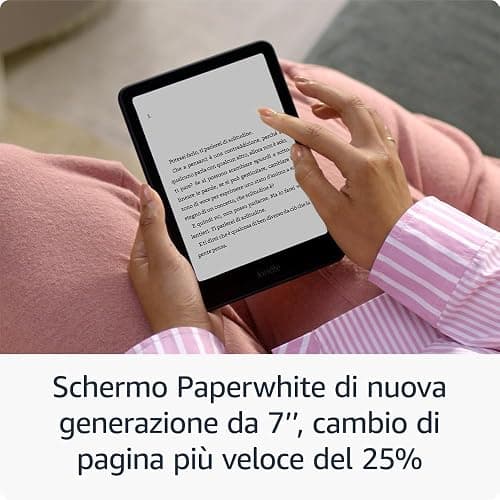 Amazon Kindle Paperwhite (Ultimo modello) - Il nostro Kindle più veloce di sempre, nuovo schermo antiriflesso, la batteria dura settimane - 16 GB - Senza pubblicità - Nero thumbnail 2