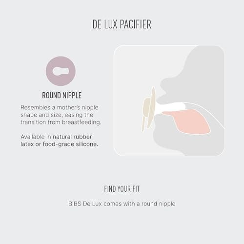 BIBS x Liberty De Lux Tétine, 0+ mois, 2-pack, Eloise Baby Blue | Tétine ronde | Silicone | Taille unique | Sans BPA | Fabriqué au Danemark | Haute acceptation | Trous d’aération thumbnail 5