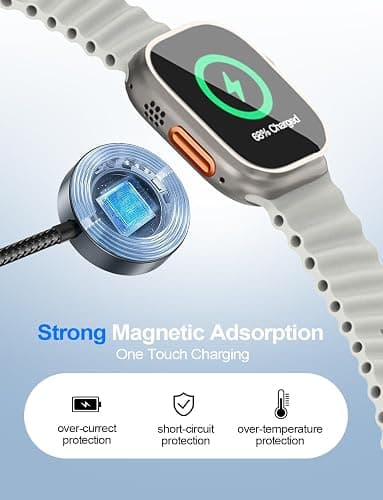 Travel Essentials,2 Pack Multi Charging Cable for Apple Watch Charger/iPhone Charger,USB A & Type C Cord for iWatch Series/iPhone 17-11/Samsung S25-S20,Android Phone,airPods,Car[1.5M]-Black thumbnail 6