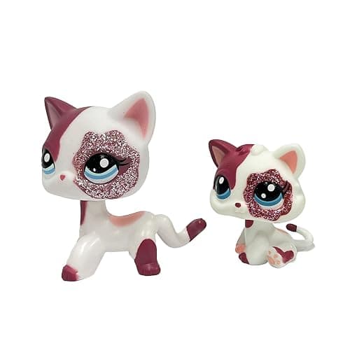 LPSCB 2pcs/Set Custom Pet Shop Toy Flocked Cat Collie Great Dane Cocker Spaniel Dachshund Dog with Baby Puppy Kitten OOAK (#2291&2291S) thumbnail 5
