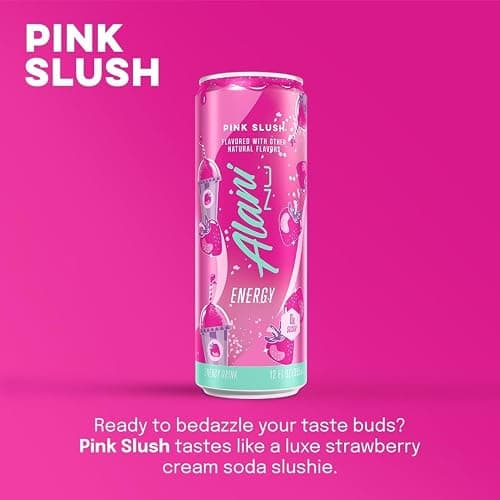 New Alani Energy Drinks Cotton Candy, Hawaian Shaved Ice, Pink Slush Variety Pack Sugar-Free, Low-Calorie, 200mg Caffeine, Energy Boost Drink 12 fl oz (Pack of 6) Repackaged By * Shadow Hunter* thumbnail 6