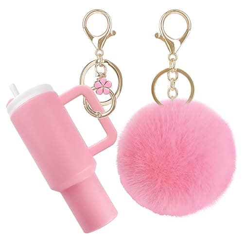 HONGXUNJIE HXJ Mini Tumbler Keychain Chapstick Holder, Key Chains Women Cute, Purse Charms for Handbag Backpack Bag thumbnail 3
