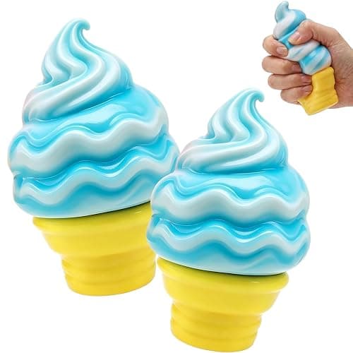 Ice Cream Squishy Toy, Summer Sensory Stress Relief Squeeze Squishy, Popsicle Squishy for Basket Stuffers, Party Favors, Anxiety Relief Everyone, Birthday Gift - Image 1