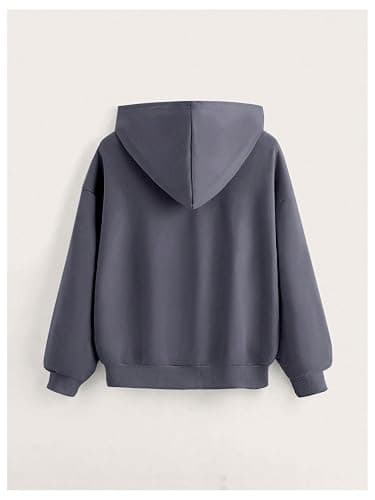 Floerns Girls Heart Graphic Print Oversized Hoodies Long Sleeve Hooded Sweatshirts For Girls Pullover Tops thumbnail 2