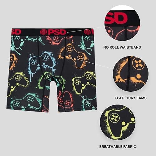 PSD Underwear Boys Boxer Briefs - Animal Print, Comfortable Active Underwear for Boys, Packs & Singles thumbnail 5