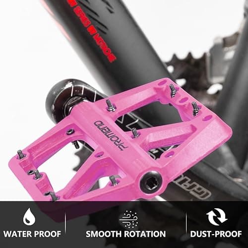 Mountain Bike Pedals - Durable Nylon DU Bearing Platform Pedals for MTB and BMX thumbnail 4