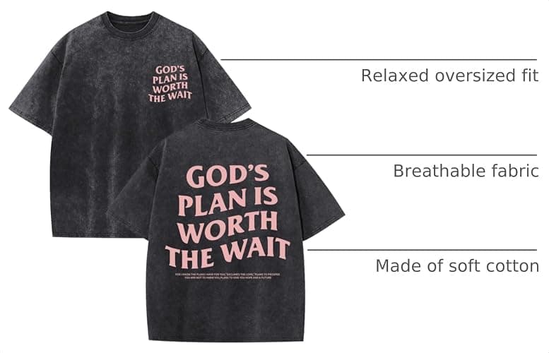 Wrenpies Christian Faith Shirts for Men Jesus God Bible Verse Inspirational Religious Graphic Tees Acid Wash Vintage Tshirt thumbnail 4