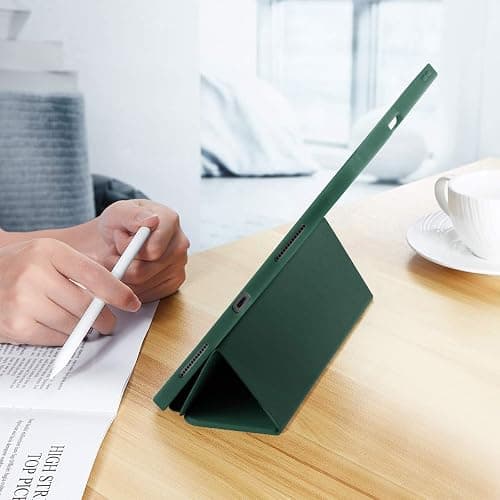 SIWENGDE Case for iPad Pro 11 Inch 4th/3rd/2nd Generation 2022/2021/2020 with Pencil Holder [Support iPad 2nd Pencil Charging] Slim Trifold Stand Smart Protective Cover, Auto Wake/Sleep(Dark Green) thumbnail 6