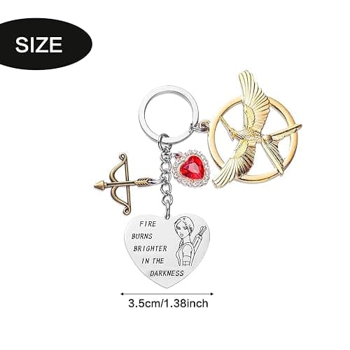 Hunger Merch Keychain,The Hunger Games Mockingjay Keychain for Hunger Games Movie Enthusiasts,Movie Fans Gifts thumbnail 3