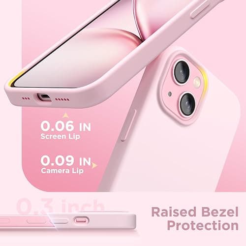 GolbinBox Magnetic for iPhone 15 Case, Compatible with MagSafe, [Soft Anti-Scratch Microfiber Lining], Slim Liquid Silicone Shockproof Protective Phone Case for iPhone 15 6.1 inch, Chalk Pink thumbnail 5