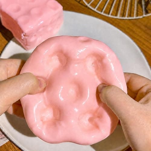 1PC Realistic Swiss Cheese Squishy Toy – Dough Texture Stress Relief Fidget Toy for Adults, Anxiety Relief Sensory Tool, Unique Desk Decor, Not Edible thumbnail 3