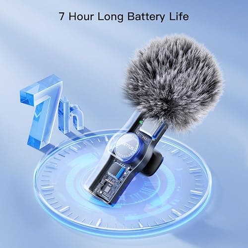 Leettus 2pcs Dual Receivers Mini Microphone for iPhone iPad Android Video Recording,Lavalier Wireless Microphones for Game,Live Streaming,Interviews,YouTube,TikTok,Vlog thumbnail 5