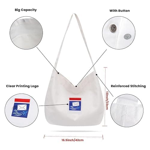 Keymall Kids Mailman Costume Mail Carrier Hat Mr. Postman Canvas Bag Vest Envelopes For Halloween Career Day Postal Costume thumbnail 4