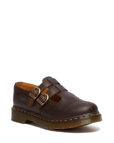 Dr. Martens Women's 8065 Mary Jane Loafers, Dark Brown Crazy Horse, 5 Medium US thumbnail 8