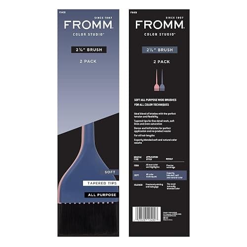 Fromm Color Studio 2-1/4" Soft Wide Color Brush 2-Pack for Hair Stylist with Tapered Tips for All Color Techniques and Hair thumbnail 6