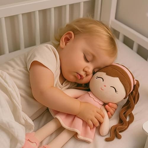 Jumbrace Soft Baby Doll Toys (16'') Baby Rag Doll for Girls Birthday Gift Christmas Plush Toys Gift for Toddler Kids (Pink) thumbnail 5