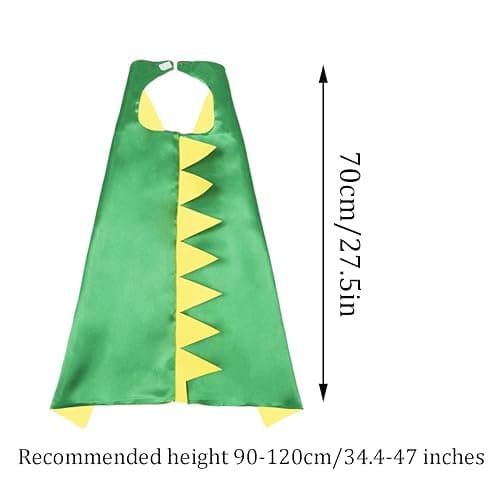 QIAONIUNIU Dinosaur Dragon Cape and Gauntlets, Halloween Costume 2-6 Years Old Color Green thumbnail 4