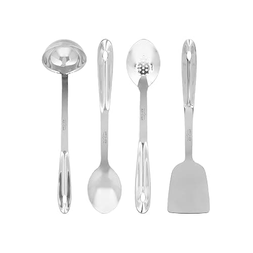 All-Clad Professional Stainless Steel Kitchen Gadgets and Caddy 5 Piece Kitchen Tools, Kitchen Hacks Silver thumbnail 3