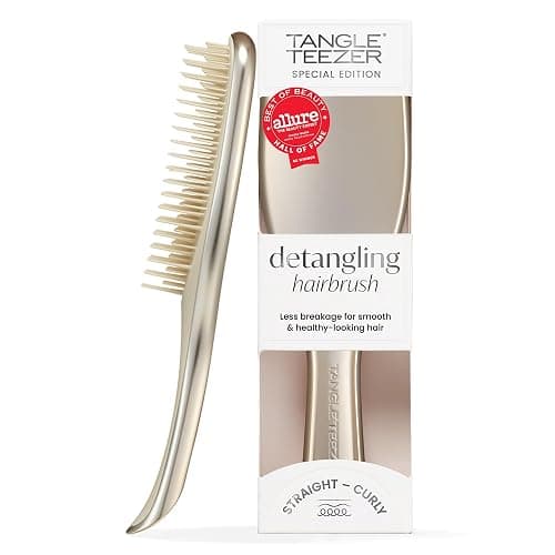 Tangle Teezer Chrome Ultimate Detangler Brush for Wet & Dry Hair, Eliminates Knots & Reduces Breakage for Straight to Curly Hair Types, Champagne Gold - Image 1