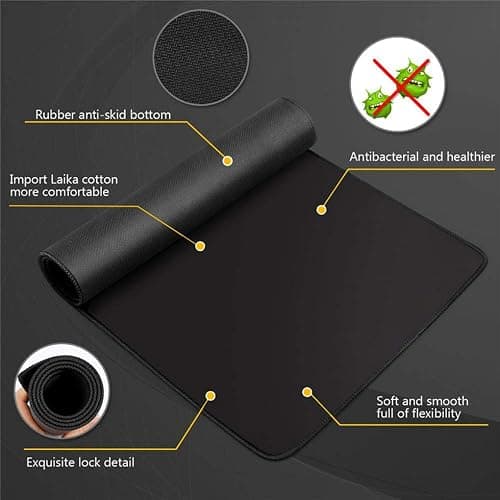 Monster Hunter 900x400mm Tapis de Souris XXL Multifonction Gaming Mousepad XXL Grand sous Main, Anime Souris 3mm Bureau Anti-Glissant Surface Texturée pour Ordinateur, D thumbnail 6