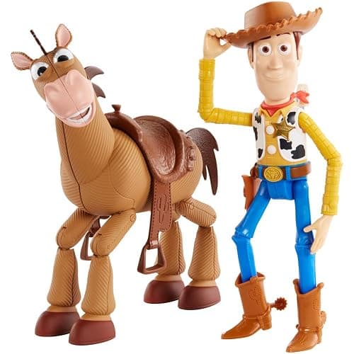 Mattel Disney Pixar's Toy Story 4 Woody and Buzz Lightyear 2-Character Pack, Movie-inspired Relative-Scale for Storytelling Play - Image 1