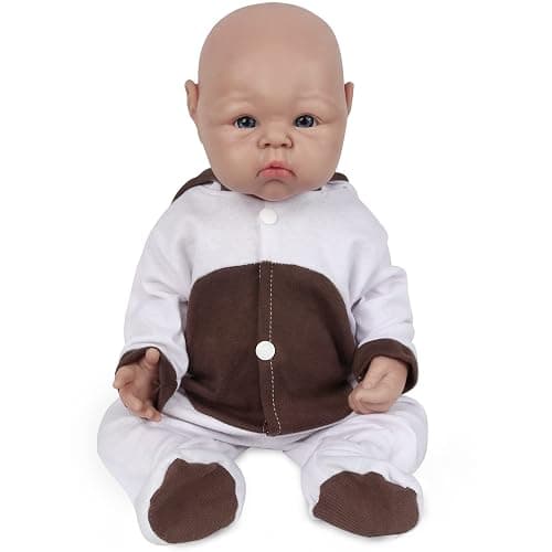 Vollence 19 inch Realistic Reborn Silicone Baby Dolls Lifelike Newborn Babies with Feeding Kit & Gift Box -Girl - Image 1