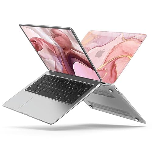 B BELK Compatible with MacBook Air 13 inch Case 2021 2020 2019 2018 M1 A2337 A2179 A1932 Touch ID,Plastic Laptop Hard Shell+2 Keyboard Cover+Screen Protector for MacBook Air 13.3 inch Case,Pink Marble thumbnail 9