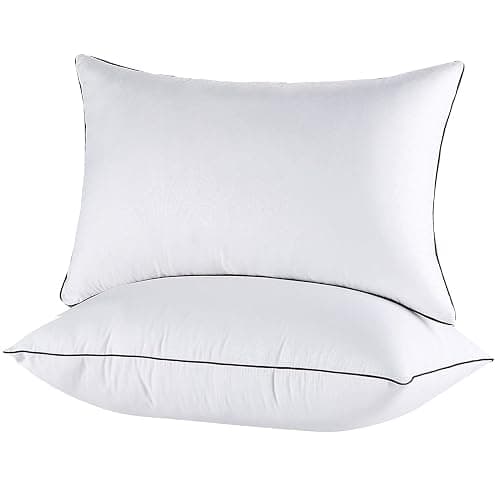 JOLLYVOGUE Bed Pillows Standard Size Set of 2, Cooling and Supportive Full Pillow 2 Pack for Side and Back Sleepers, Down Alternative Hotel Collection Sleeping Pillows, 26x20 Inches - 01 - Classic Design - Standard (Pack of 2) thumbnail 6