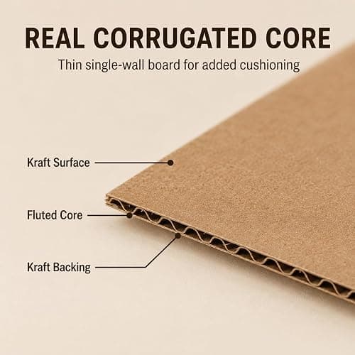 60 Pack Corrugated Cardboard Sheets 8.5 x 11 Inch, Kraft Cardboard Sheets for Crafts, DIY Projects, Art Supplies, Packaging Inserts and Printing thumbnail 4
