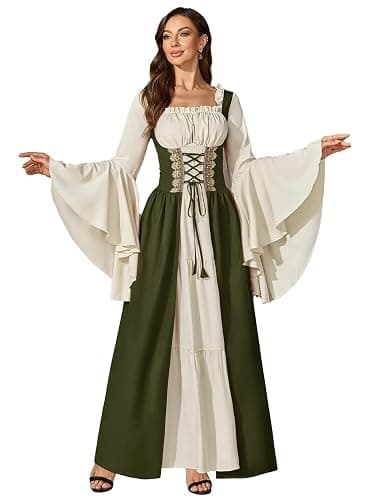 Abaowedding Women Renaissance Costume Medieval Dress Irish Cosplay - Image 1