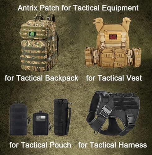 Antrix 2 Packs No Touch No Talk No Eye Contact Dog Patch Hook and Loop Embroidered Fastener Emblem Service Dog Patch for Working Dogs Warning Vests Harness Collar Clothes thumbnail 6