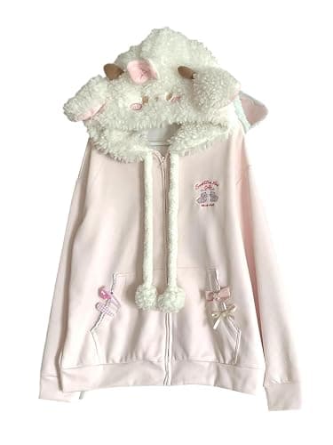 KSDDC Y2K Cutecore Kawaii Jojifuku Jacket Women Lolita Long Sleeve Zip Up Hoodie Oversize Sweatshirt Top Igari Clothes - Image 1