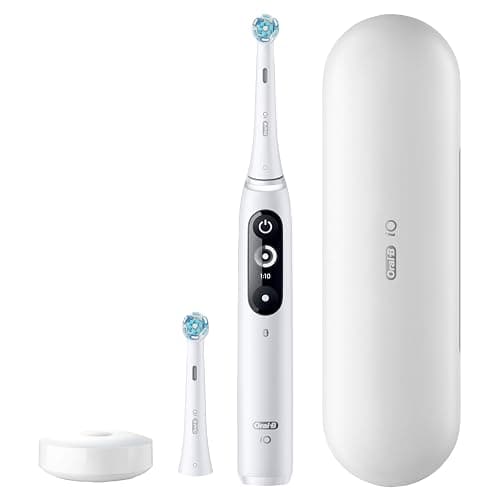 Oral-B iO Deep Clean + Protect Rechargeable Electric Toothbrush, White with a iO Series 7 Toothbrush, 2 Replacement Brush Heads, and a Charging Travel Case thumbnail 3