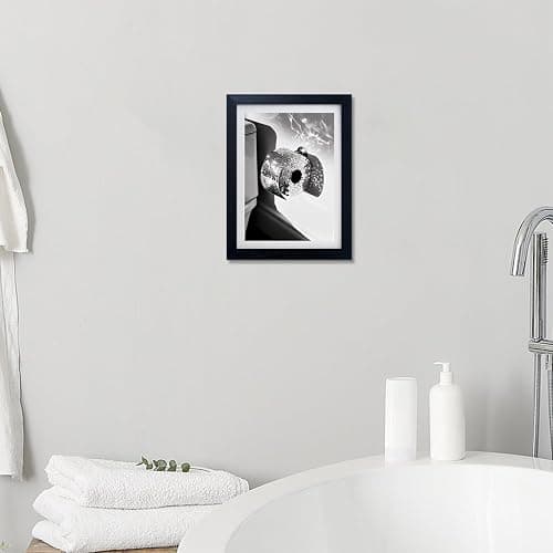 Framed Modern Black and White Bathroom Decor Disco Ball Toilet Paper Wall Art Trendy Print Artwork Funny Glam Aesthetic Picture Room Decor thumbnail 6