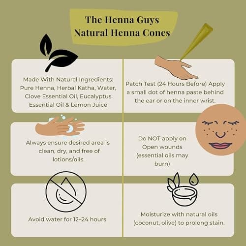 6 Pack of The Henna Guys 100% Natural Ready to Use Henna Cones For Redish Brown Hair Dye - Perfect for Spot hair coloring thumbnail 2