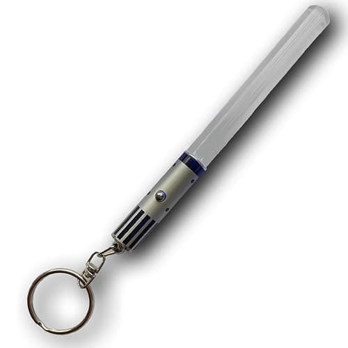 LIGHTSABER KEYCHAIN LIGHT UP LED STAR WAR Glowing Light Saber Key Chain Lightup Sabers 8 COLOR MODES: Green, Blue, Red, Baby Blue, Pink, Yellow, White, Rainbow - 1 PACK thumbnail 8