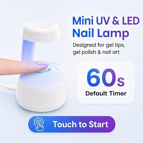 Beetles Mini UV Light for Gel Nails Flash Curing Innovative with Smart | Sensor for Easy and Fast Extension System, Portable Manicure UV LED Light for Gel Nail Polish DIY Nail Art thumbnail 2