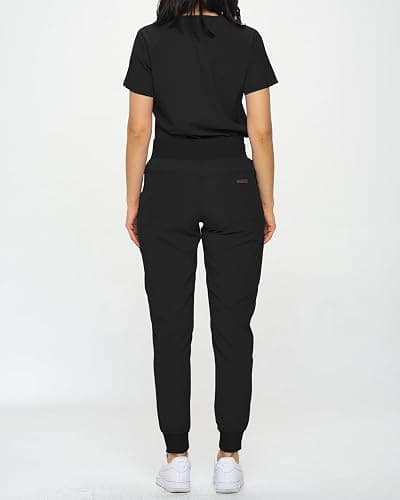 Monarch Uniforms Slim Fit Stretchy Scrubs Women's Jogger Scrub Set Slim Jogger Scrubs with Tuck-In Top for Women thumbnail 4
