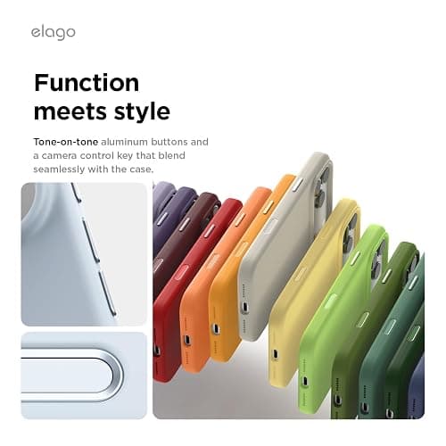 elago for iPhone 17 Pro Max Case, Premium Magnetic Silicone Case, Compatible with MagSafe, Liquid Silicone Material, Protective Cover, Shockproof, Slim Phone, 6.9 inch (Light Blue) thumbnail 4